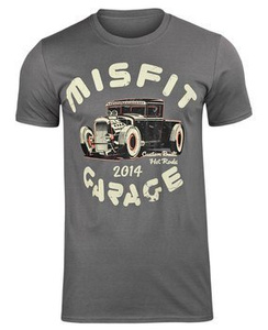 koszulka MISFIT GARAGE - POWER PICK ciemnoszara