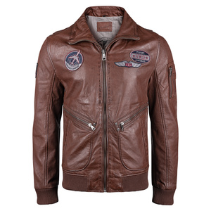 kurtka pilotka MMFRASER WHISKEY, skórzana