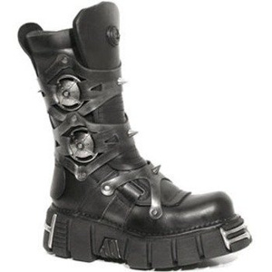 buty NEW ROCK ITALI NEGRO PULIK ACERO, TOWER NEGRO ACERO [M.739 - S1]