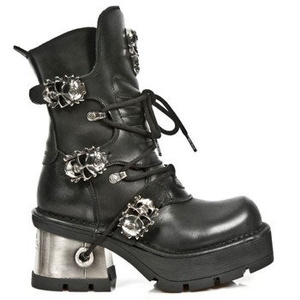 buty NEW ROCK - ITALI NEGRO PLANING NEW NEGRO M8 ACERO [M.1044-S1]