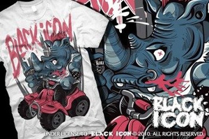 koszulka BLACK ICON - ROCK N RINO (MICON109 WHITE)