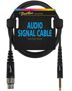 przewód audio BOSTON: XLR żeński -  DUŻY JACK STEREO (6.3mm) / 1,5m