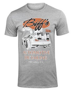 koszulka BACK TO THE FUTURE - BIFF'S AUTOMOTIVE DETAILING szary melanż