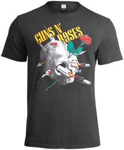 koszulka GUNS N' ROSES - NEEDLE SKULL ciemnoszara
