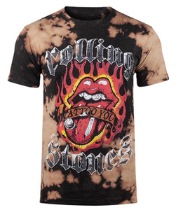 koszulka ROLLING STONES - TATTOO FLAMES, barwiona