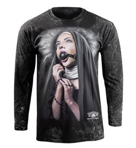 longsleeve AMENOMEN - NUN 2 (OMEN066LO_KOL ALLPRINT WHITE)