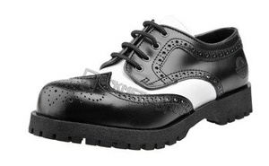 glany NEVERMIND - CZARNO / BIAŁE (4 dziurki) polerowane