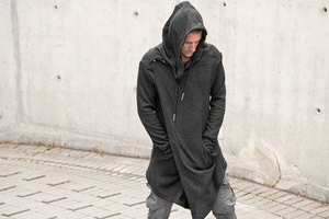 bluza DESIRE - ANGORA ARCTIC czarna, z kapturem UNISEX