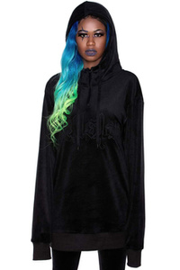 bluza KILLSTAR - FESTER, z kapturem (BLACK)