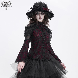 koszula damska DEVIL FASHION - RED SEXY GOTHIC