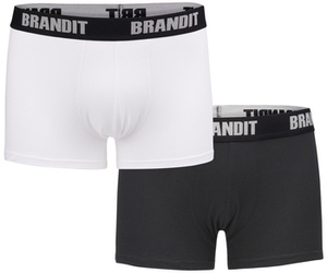 bokserki BRANDIT LOGO - 2 pary WHITE + BLACK