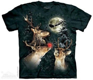 koszulka THE MOUNTAIN - THREE REINDEER MOON, barwiona