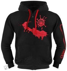 bluza COMA - CZERWONY ALBUM rozpinana, z kapturem