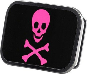 klamra do pasa SKULL FRAMED FCG BLACK/FUCHSIA