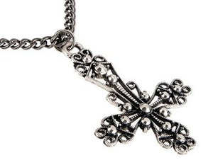 wisior + łańcuch ODWRÓCONY KRZYŻ