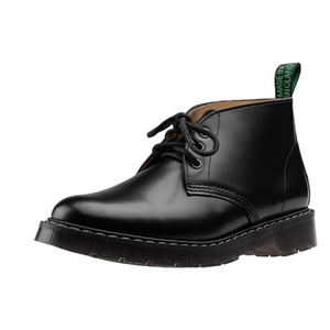 glany SOLOVAIR - 3 EYE CHUKKA BOOT (BLACK HI-SHINE) S3-080-BK-G