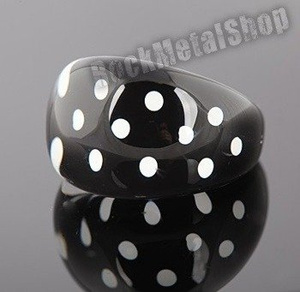 pierścień DOTS czarny