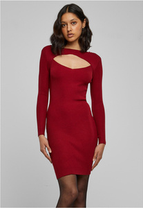 sukienka LADIES CUT OUT DRESS burgundy