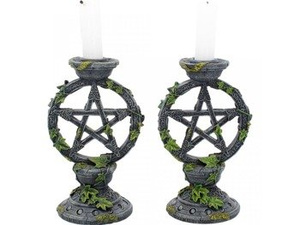 zestaw świeczników WICCAN PENTAGRAM (2 szt.)