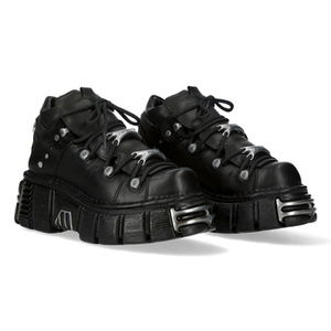 buty NEW ROCK ITALI NEGRO, ITALI NEGRO, ITALI NEGRO, TOWER NEGRO ACERO + lateral + puntera + traser [M-106N-S16]