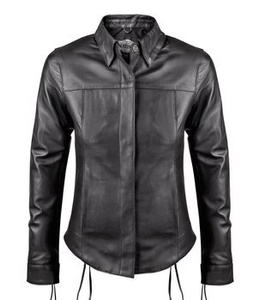 kurtka skórzana damska UNIK - BLACK