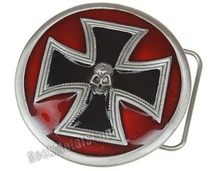 klamra do pasa SKULL + MALTESE CROSS
