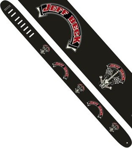 pas do gitary JEFF BECK - CHECKER FLAGS skórzany, 63mm