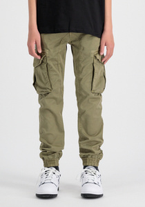 spodnie bojówki ALPHA INDUSTRIES - TWILL JOGGER OLIV, dziecięce
